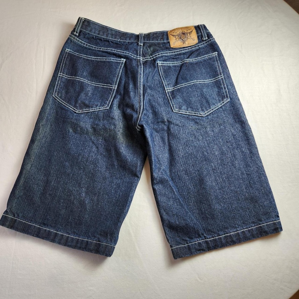 Brooklyn Basement Mens Blue Denim Jeans Shorts Jorts Baggy Skater Y2K Size 34